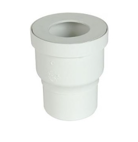 Pipe sortie droite de WC, en PVC blanc, Ø 100, Ø DM mini 85, Ø DM maxi 107
