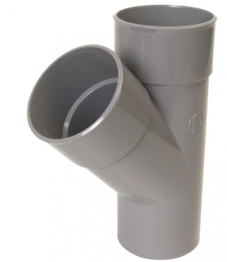 [NICBV14] Culotte et embranchement, 45°, mâle-femelle, Ø 110 mm, PVC à coller