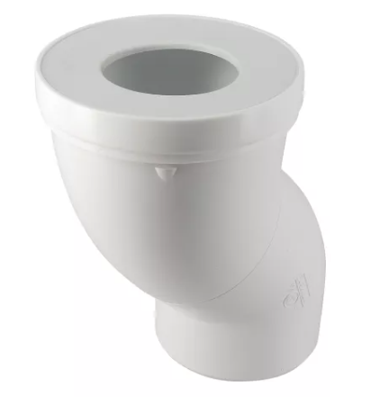[NIC1PWOR] Pipe orientable de WC, en PVC blanc, Ø 100, Ø DM mini 85, Ø DM maxi 107